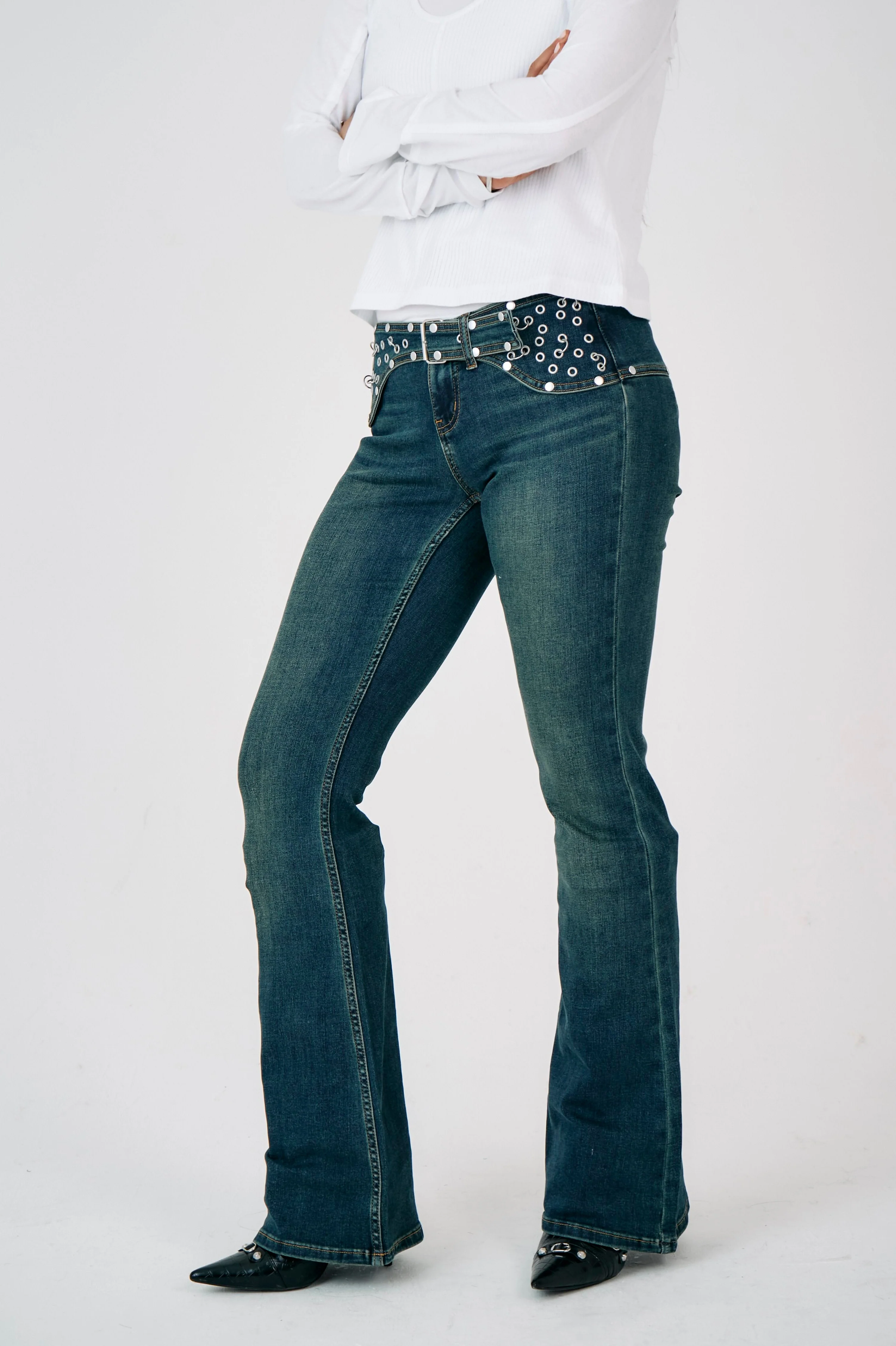Charlotte Dirty Blue Bootcut Flare Jeans - Image 3