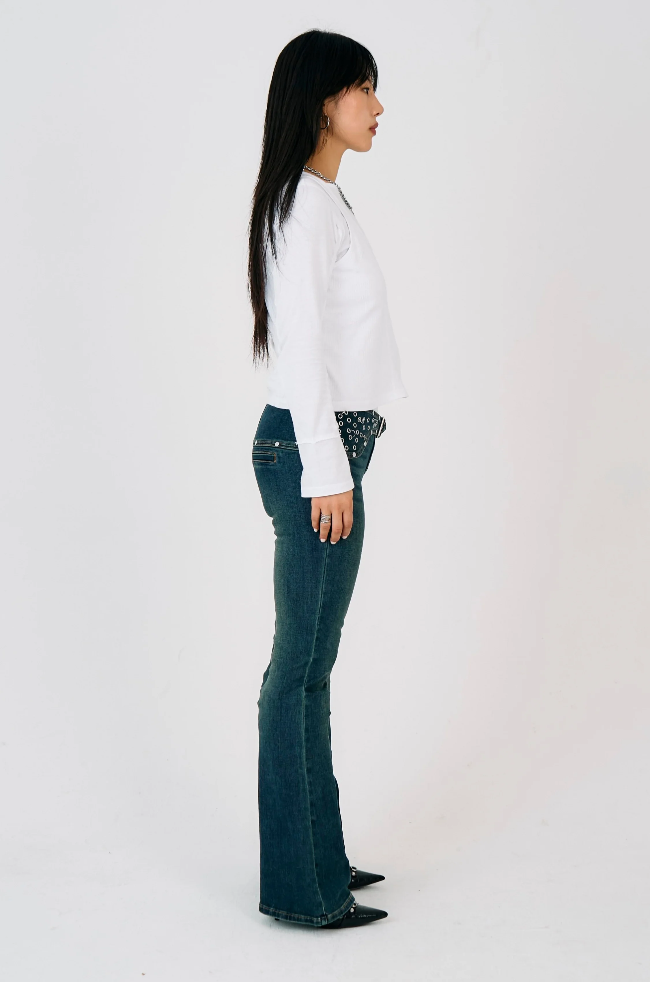 Charlotte Dirty Blue Bootcut Flare Jeans - Image 4
