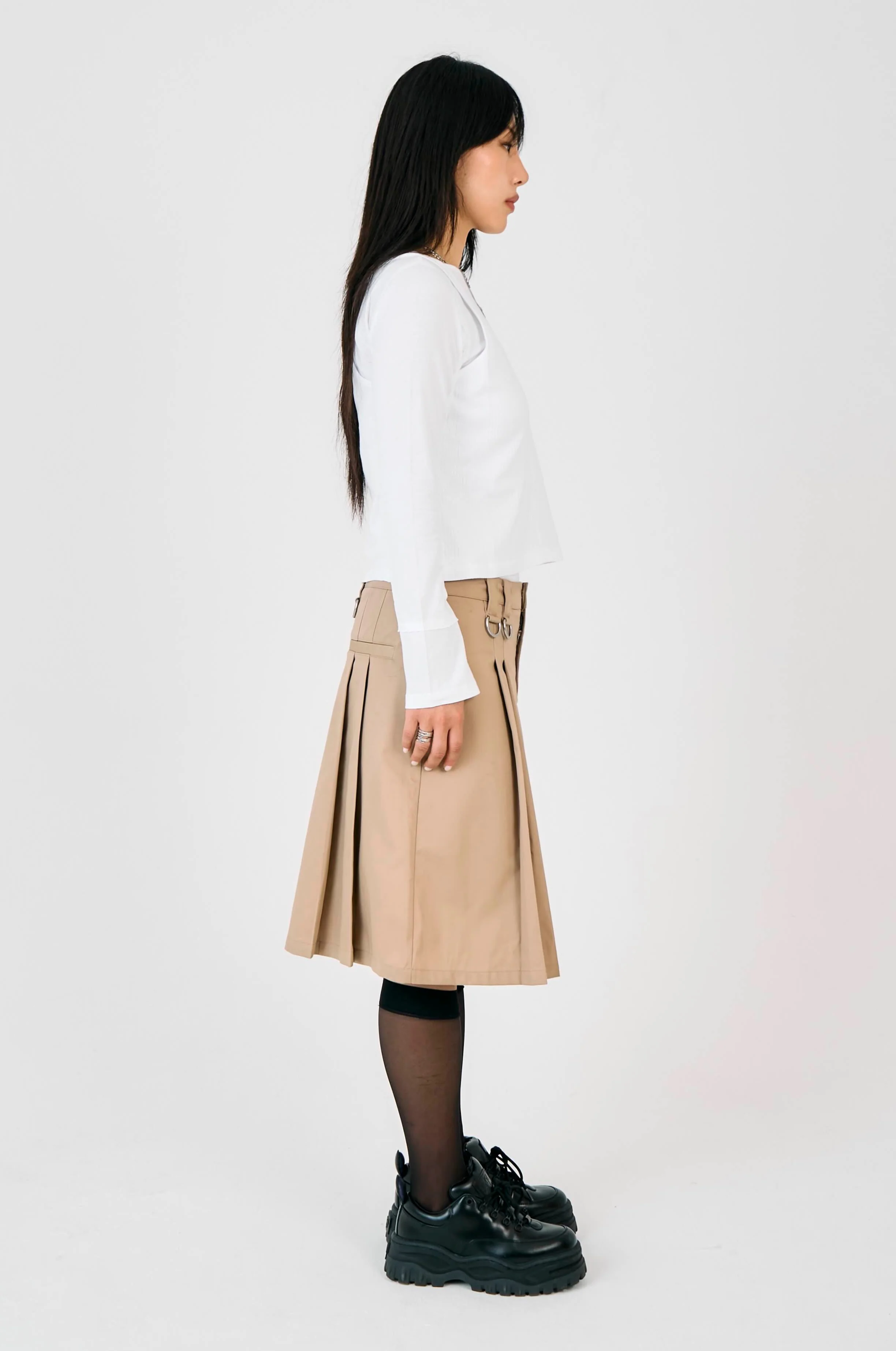 Clerk Pleated Midi Skirt - Image 4