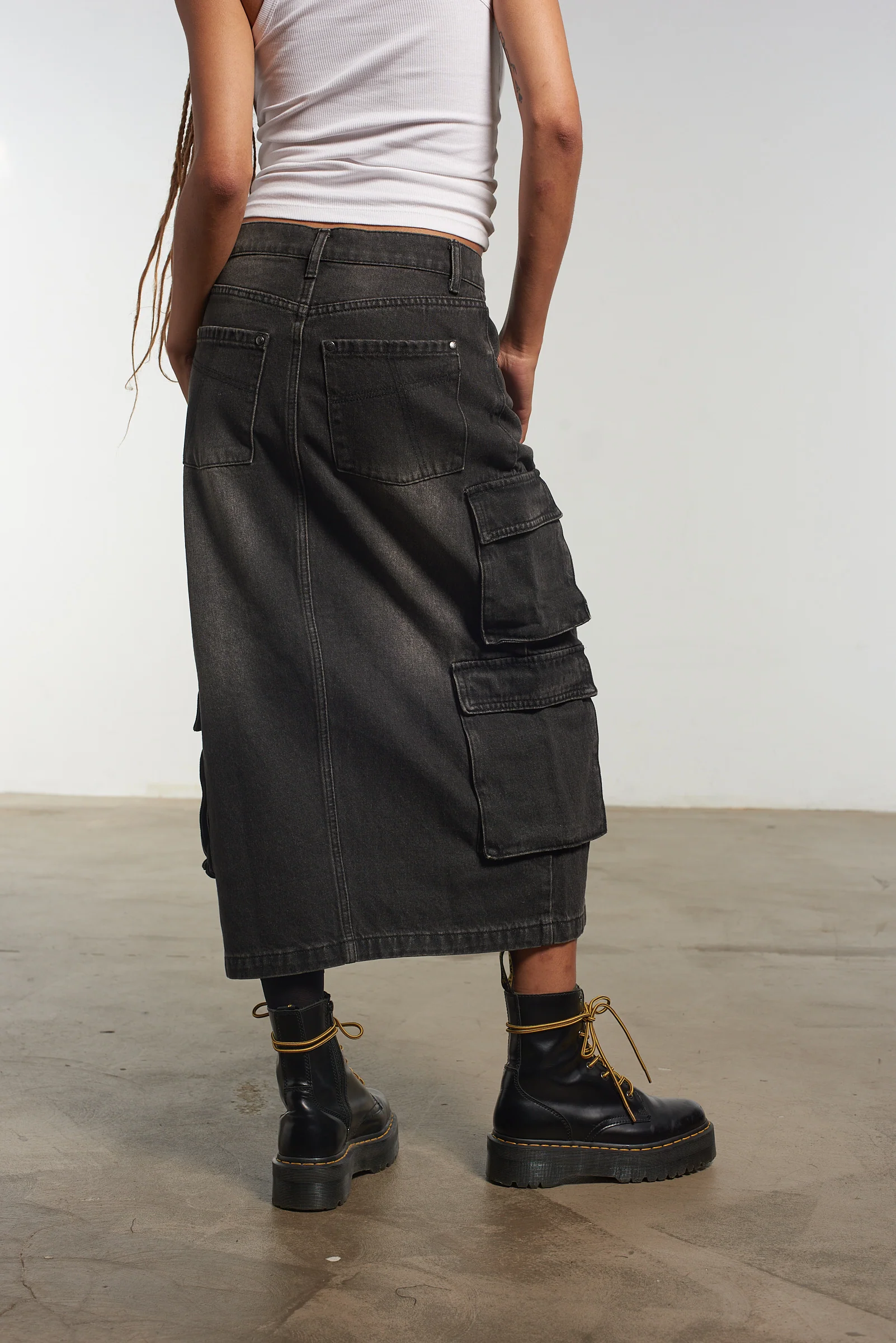 Combat Midi Skirt Black - Image 5