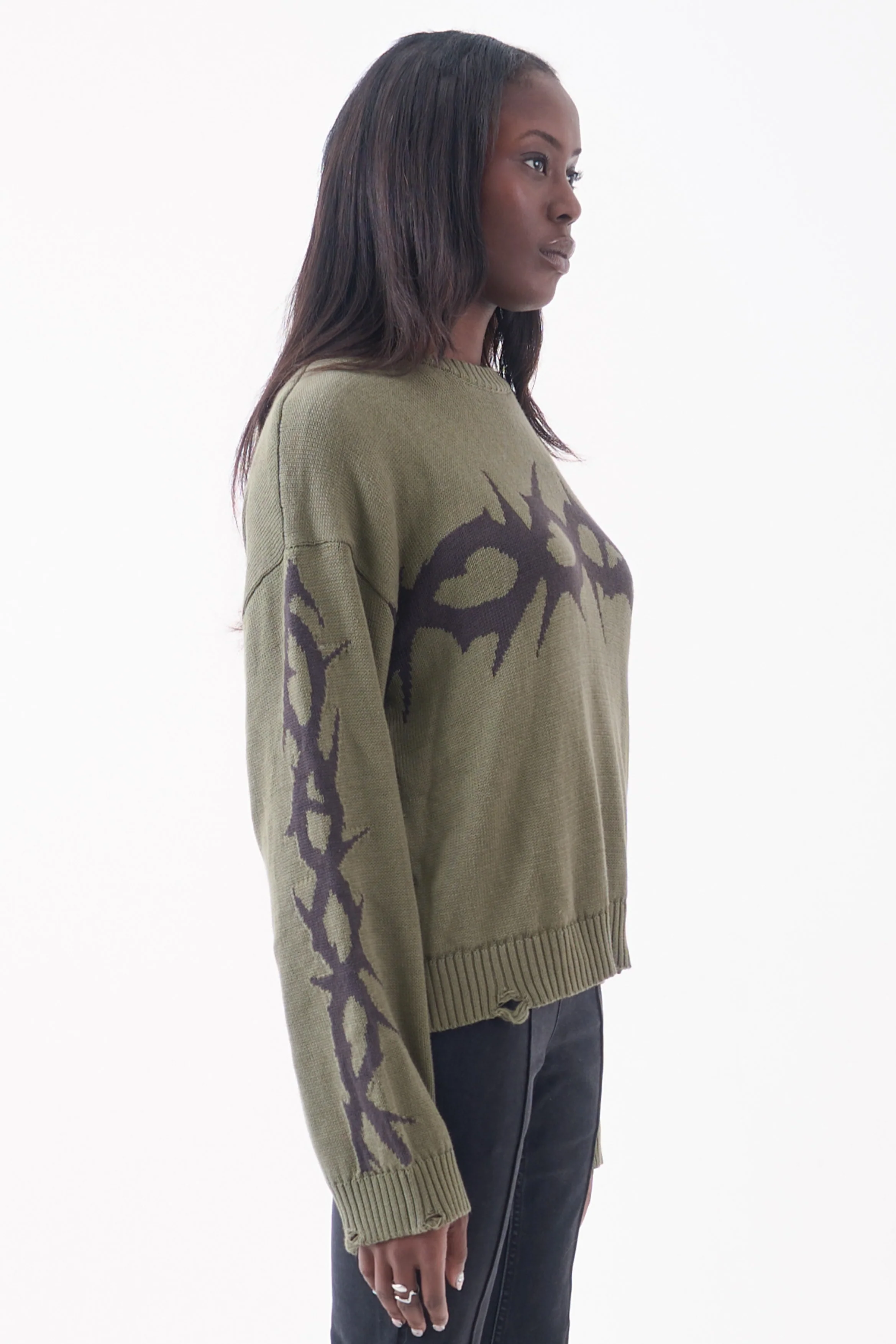 Crown Tattoo Graphic Knit - Image 2