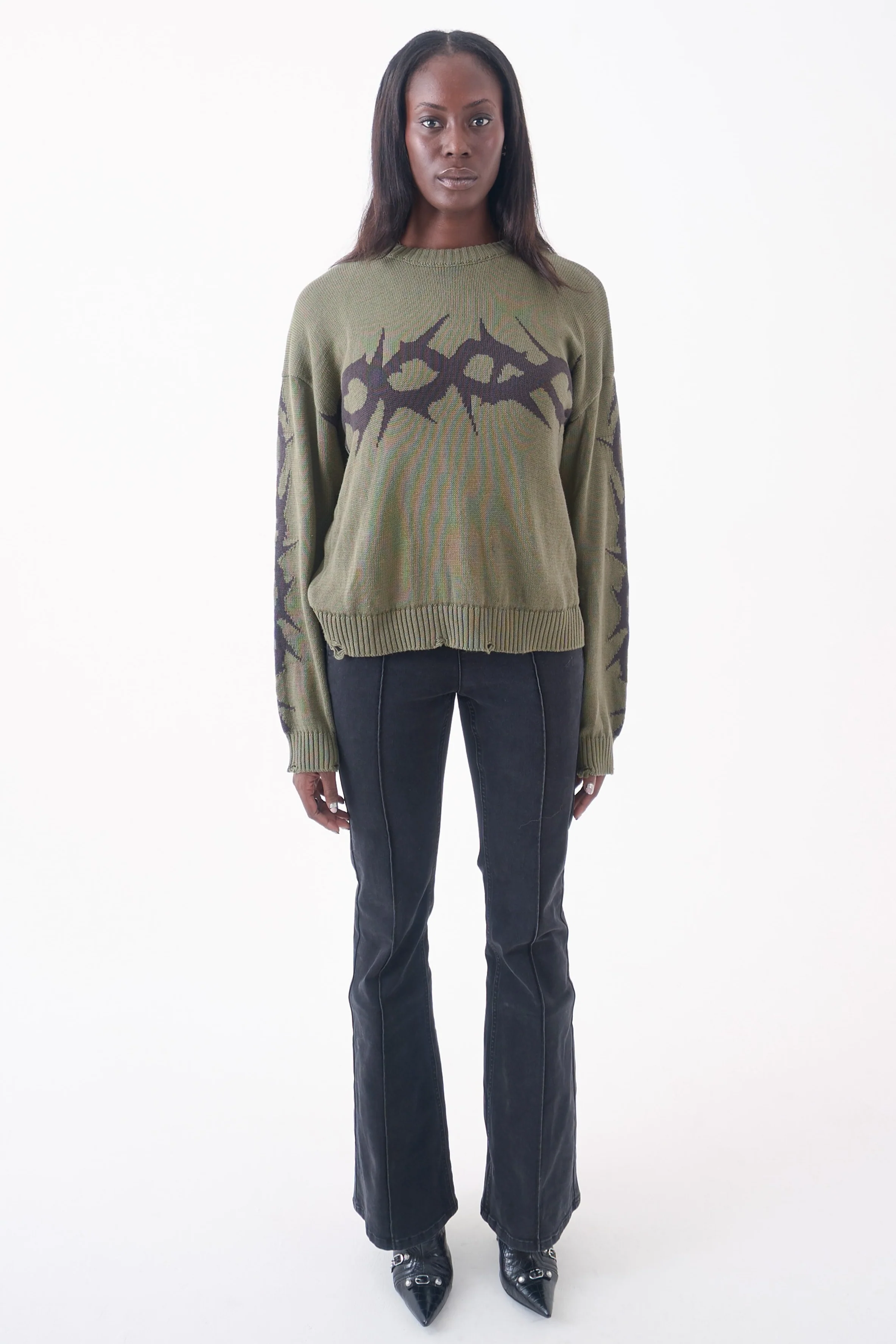 Crown Tattoo Graphic Knit - Image 5