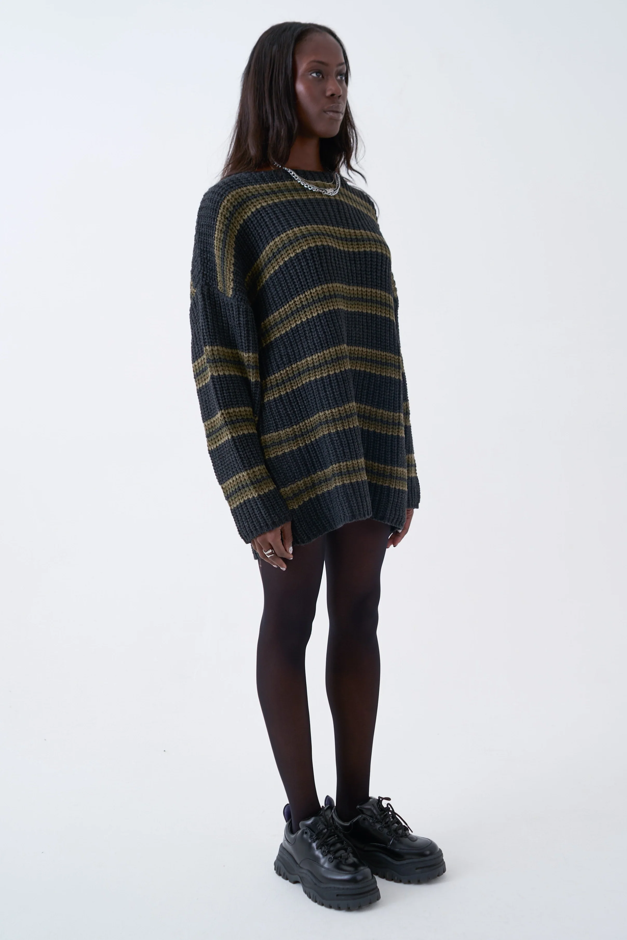 Idol Stripe Knit Dress - Image 3
