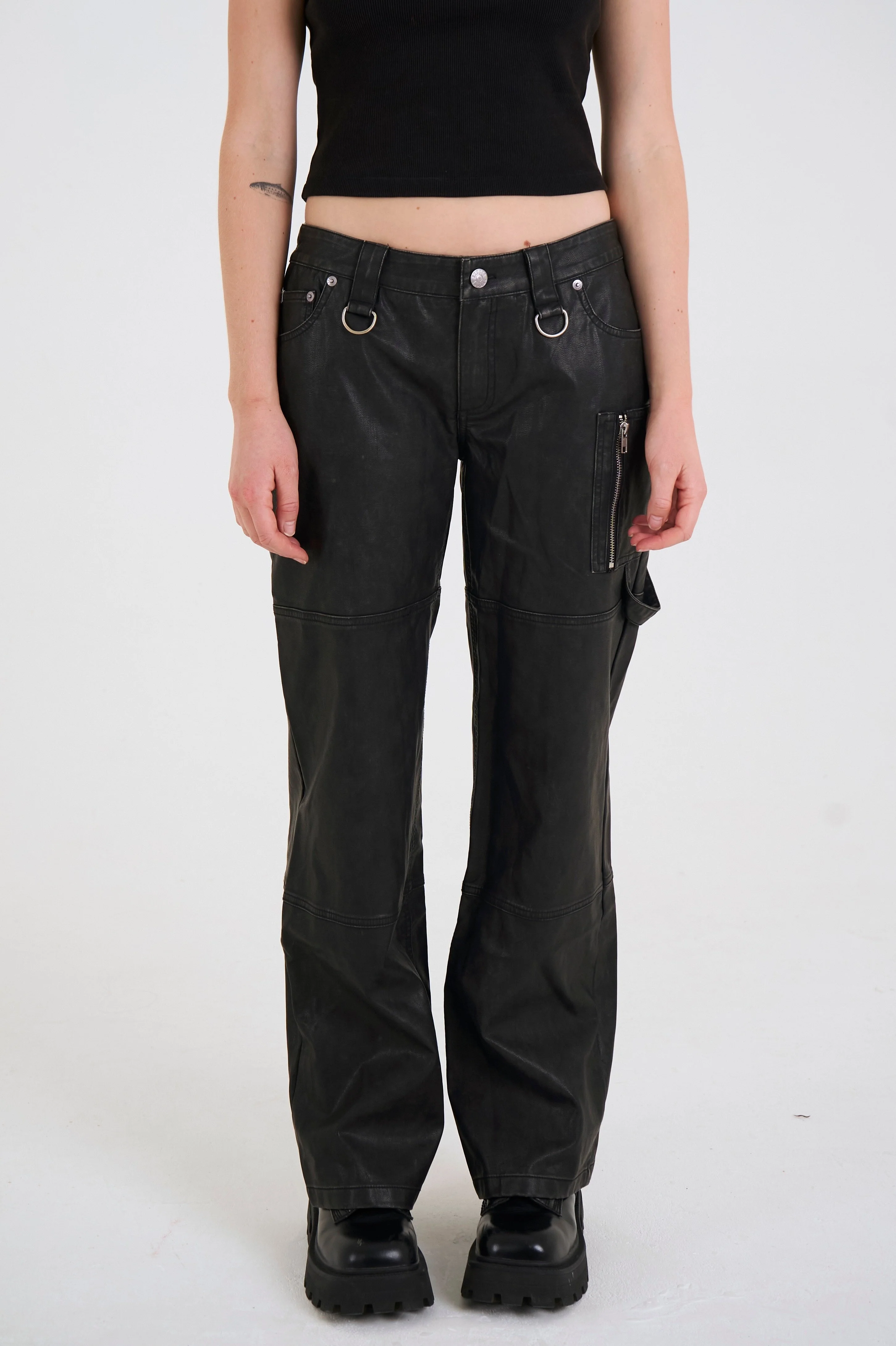 Lita Faux Leather Pants - Image 2