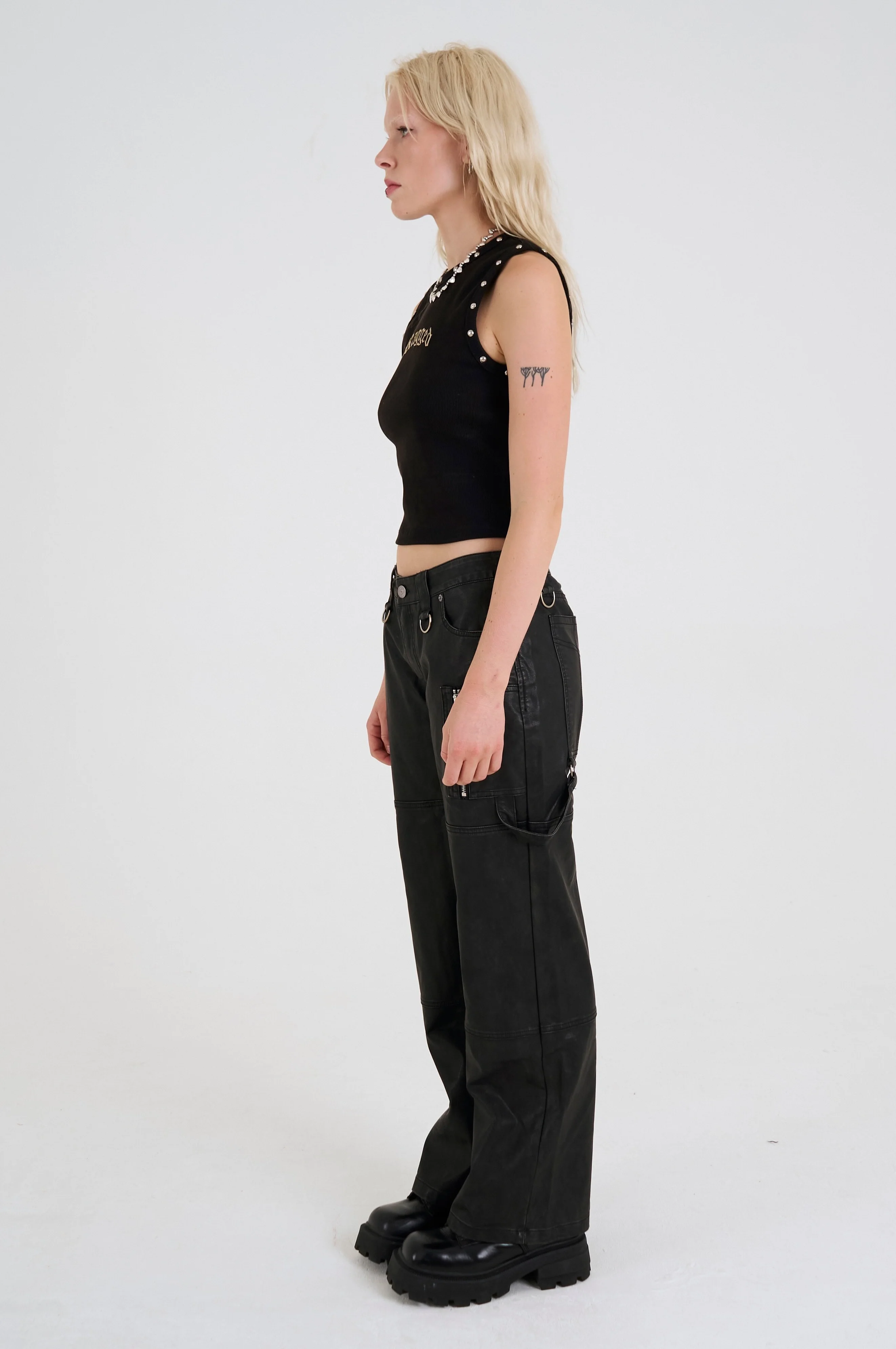 Lita Faux Leather Pants - Image 3