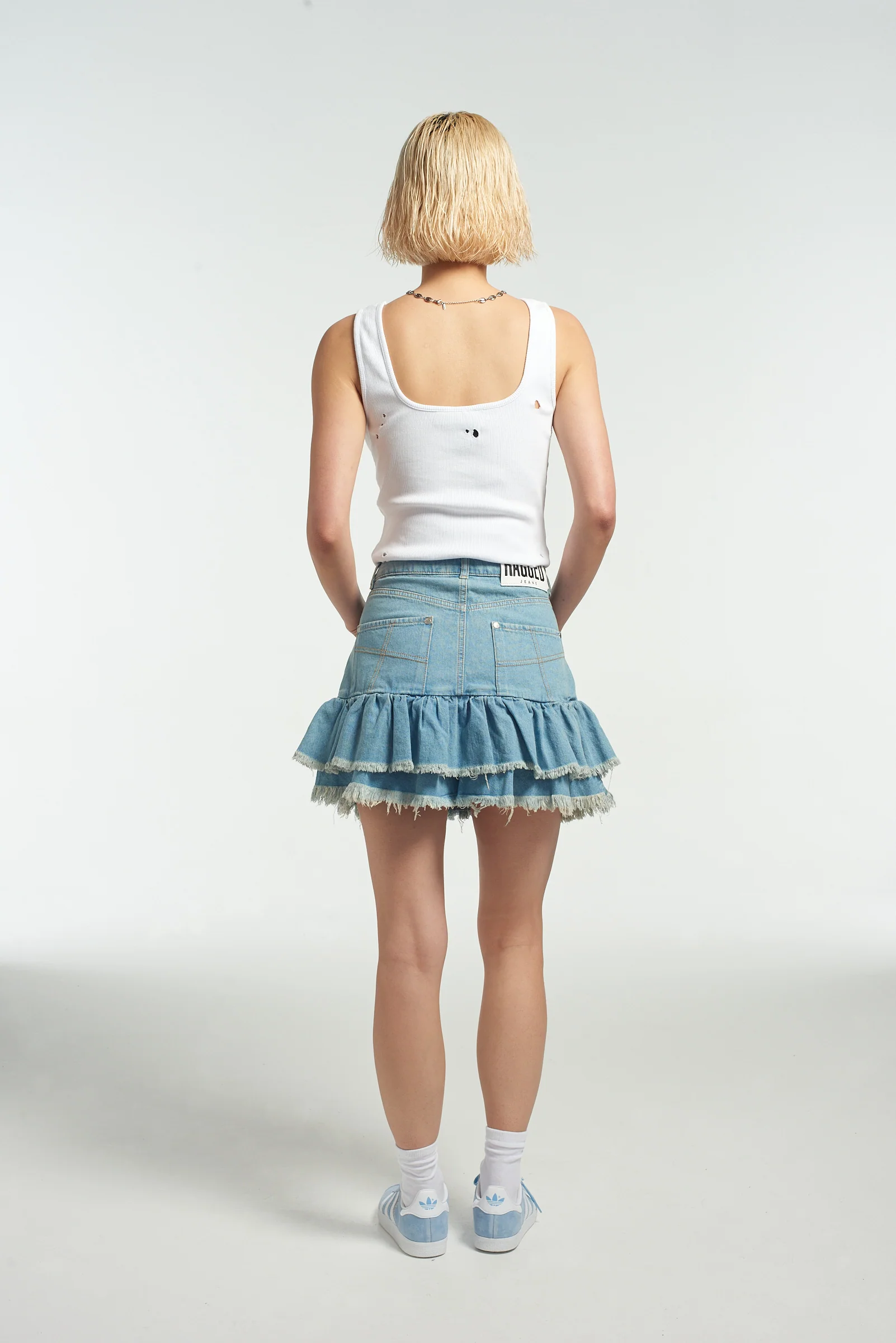 Morticia Mini Skirt Blue - Image 7