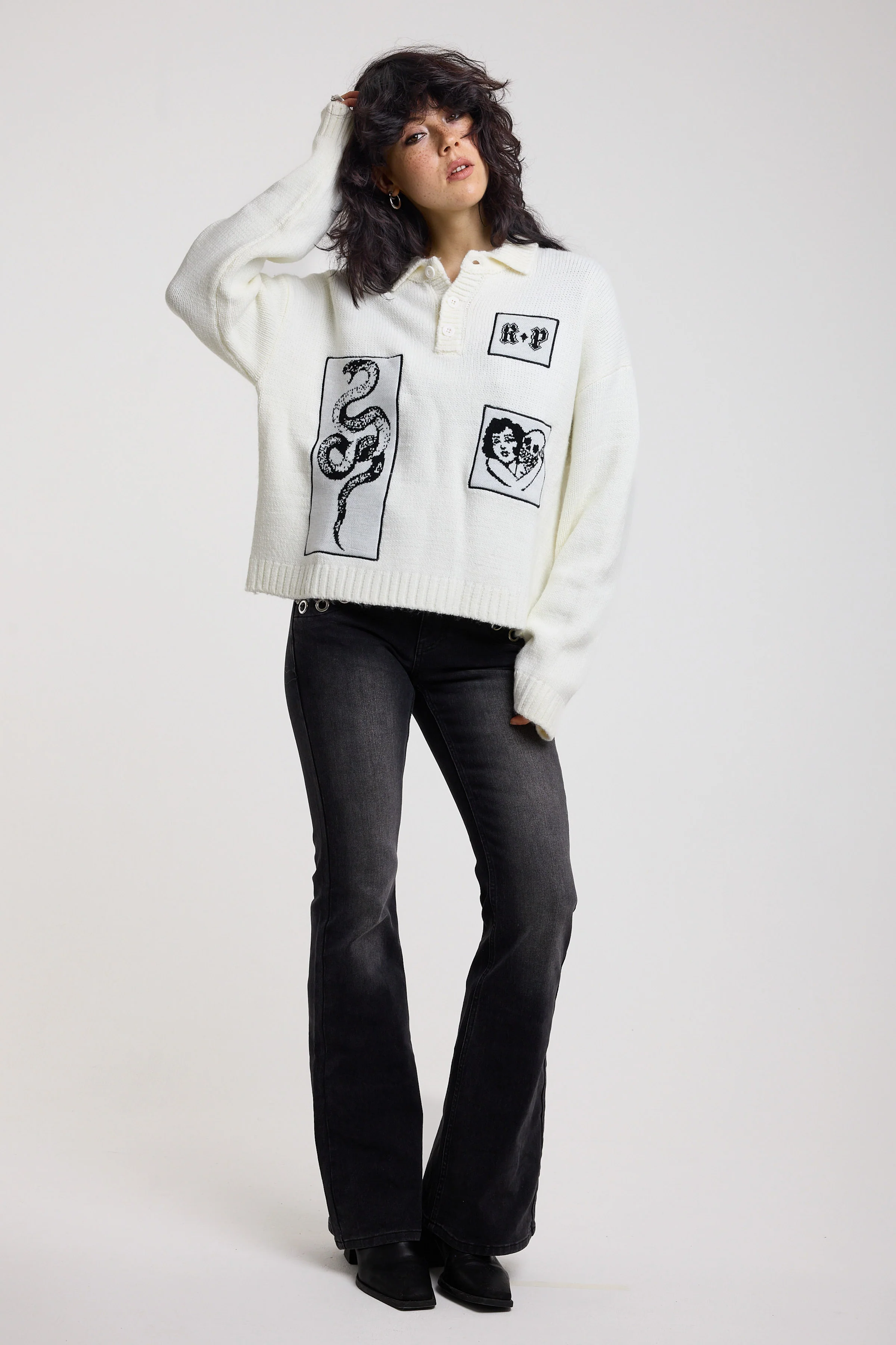 Post Rugby Appliqué Knit Jumper - Image 2