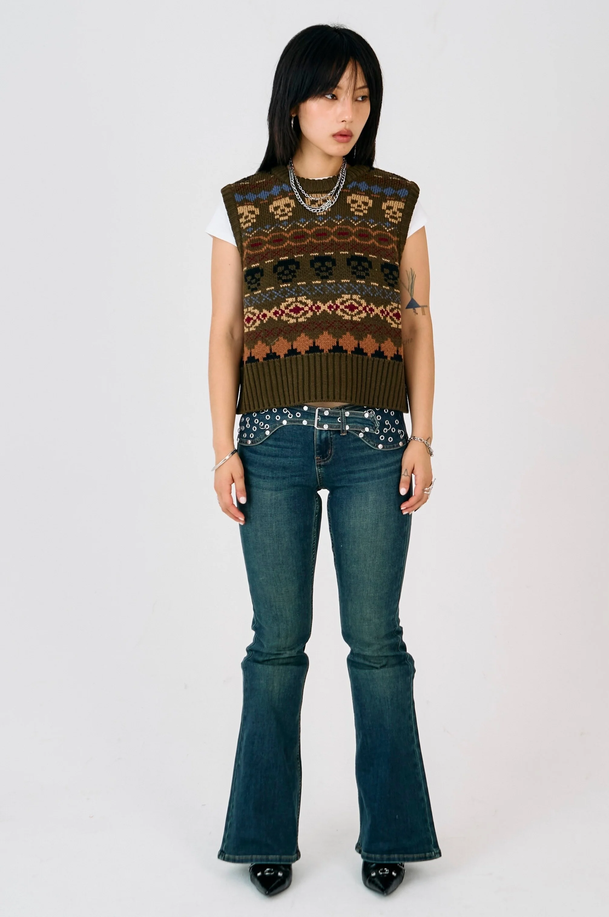 Quill Grunge Fair Isle Knit Vest - Image 3