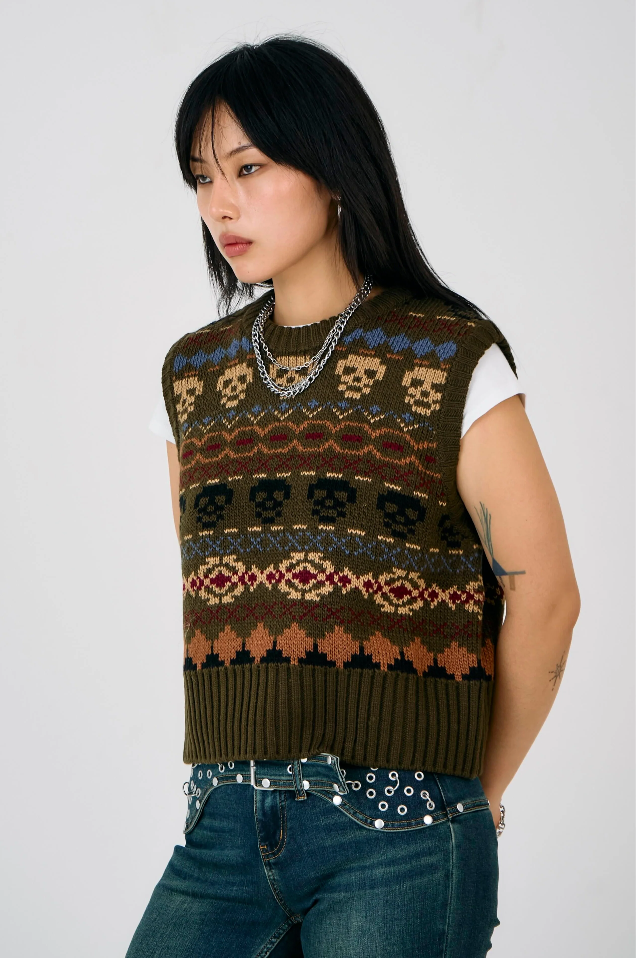 Quill Grunge Fair Isle Knit Vest - Image 5