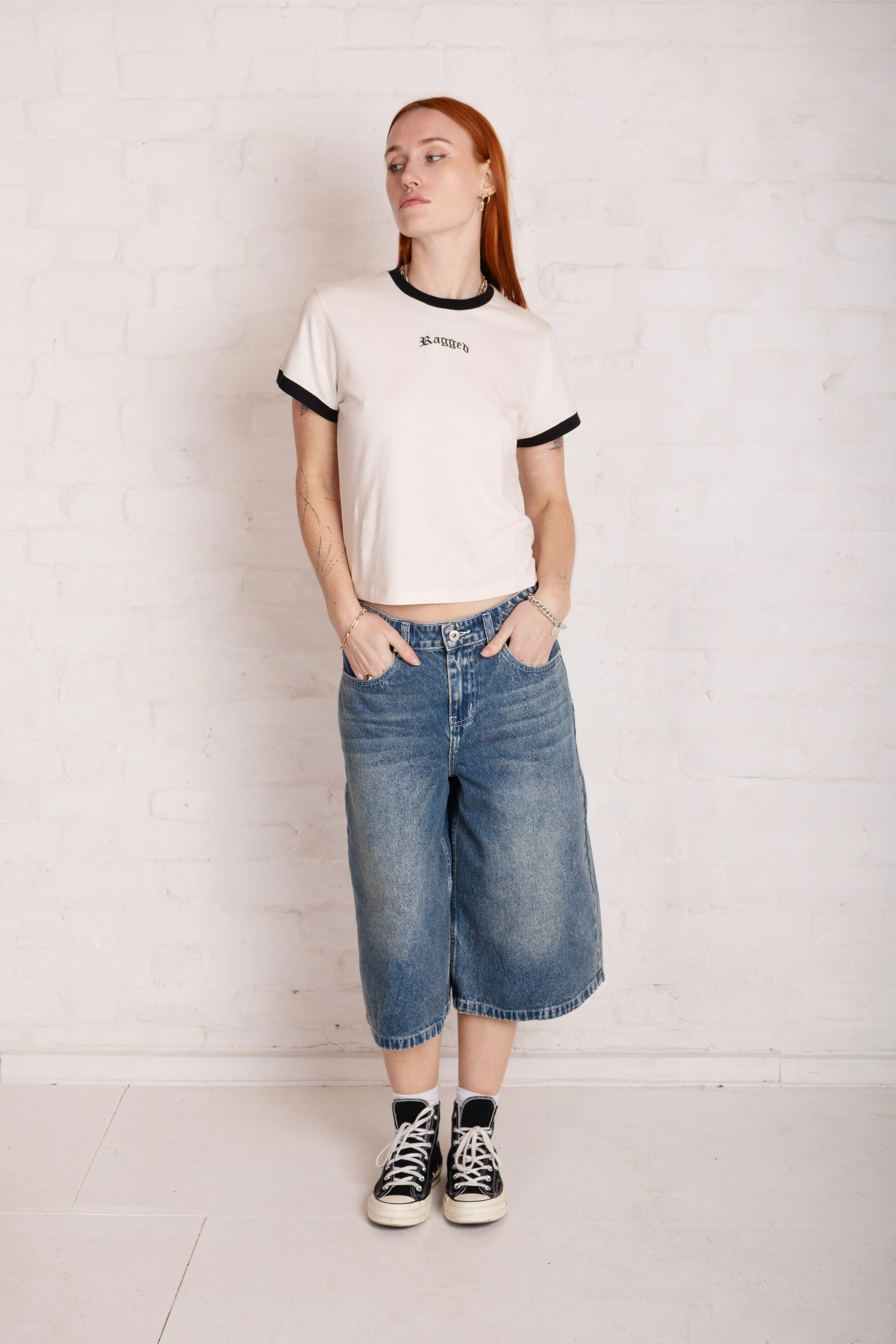 Vintage Washed Blue Release Jorts - Image 3