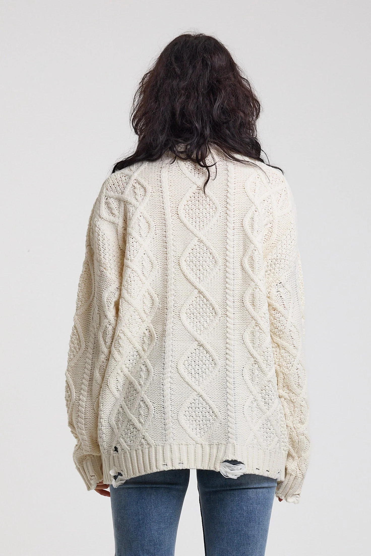 Skull Oversized Cable Knit Jumper - Image 6