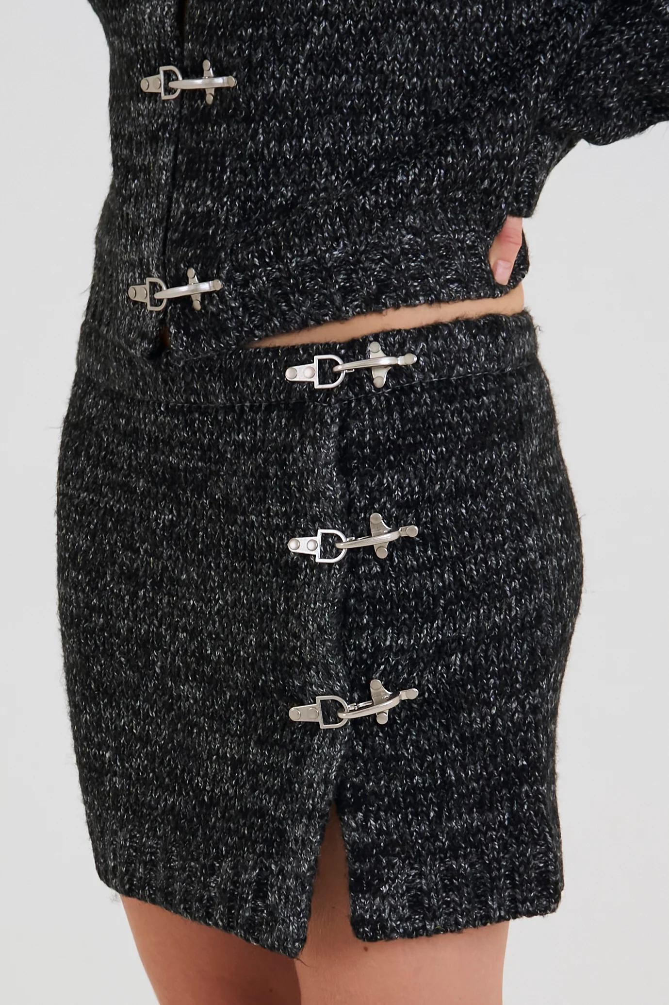 Slate Hardware Knit Mini Skirt - Image 5