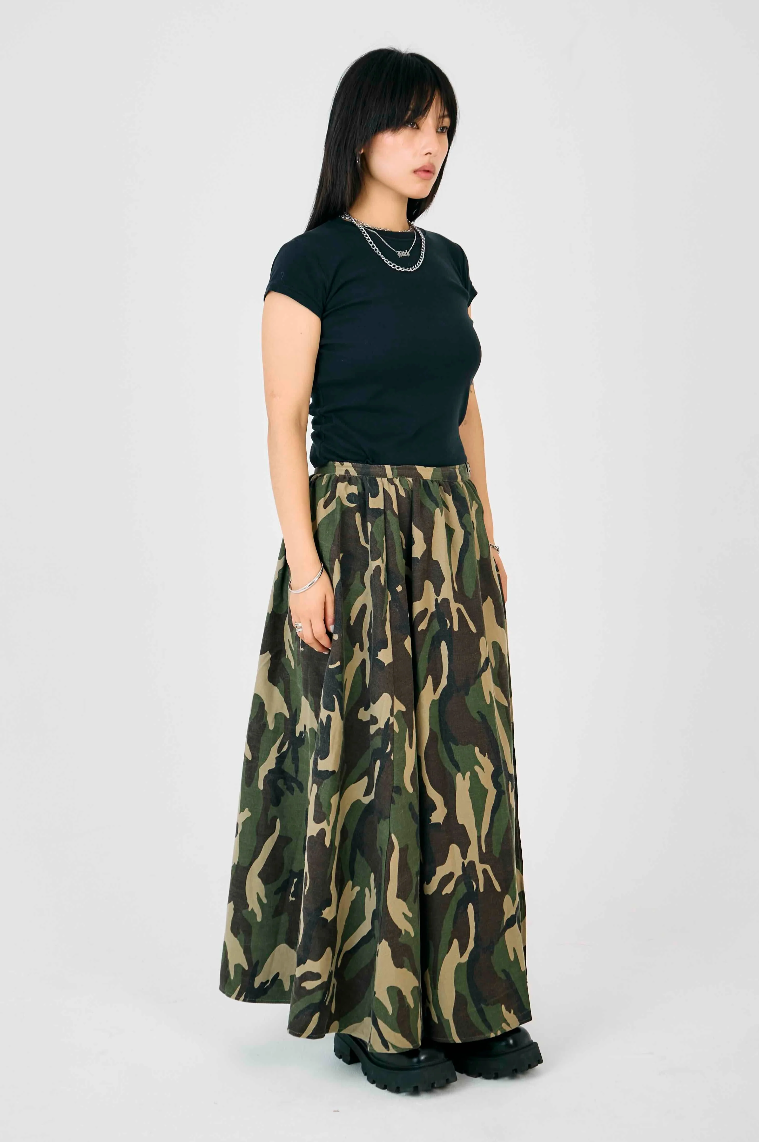 Squad Camo Maxi Skirt - Image 3