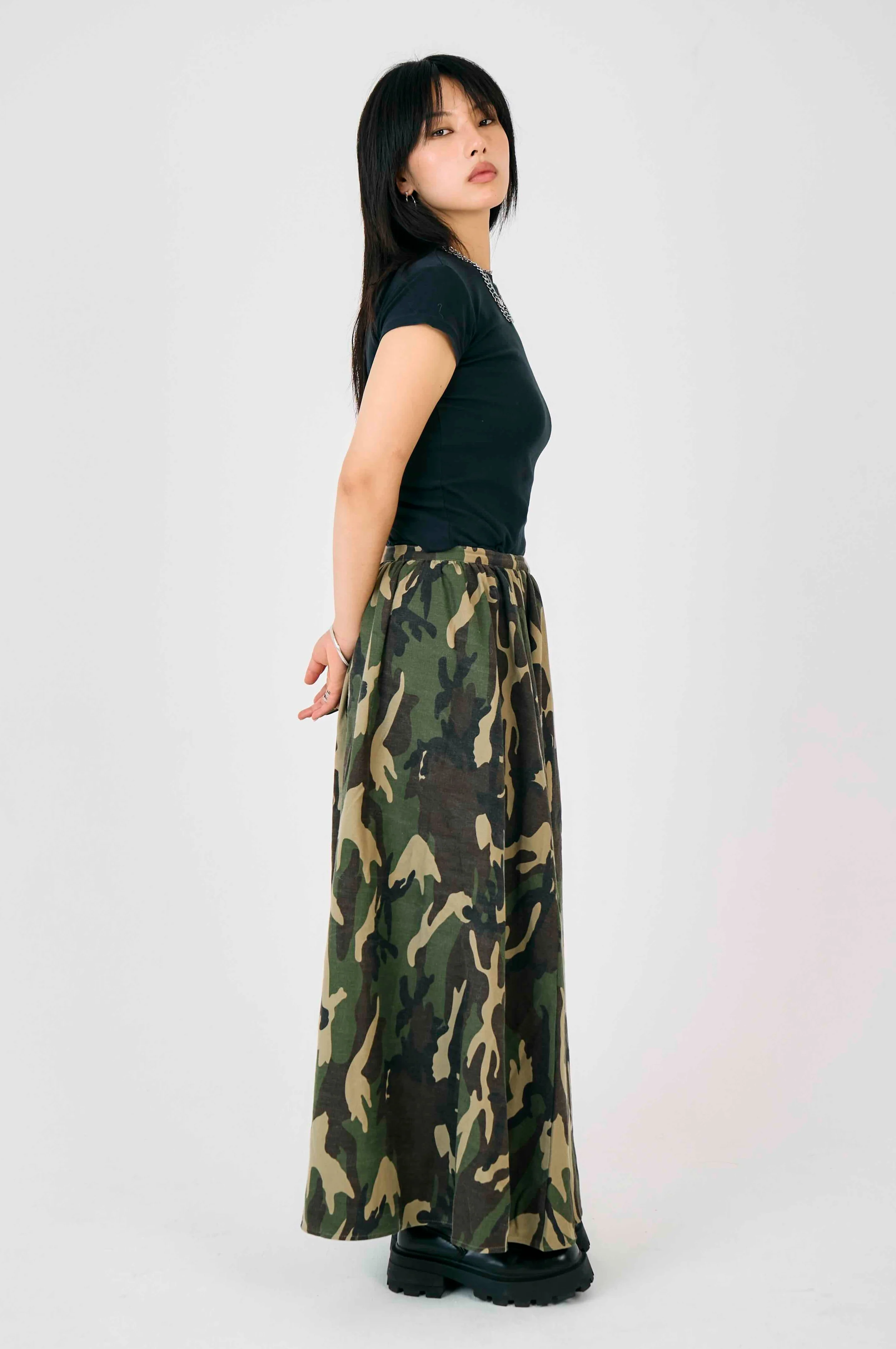 Squad Camo Maxi Skirt - Image 4