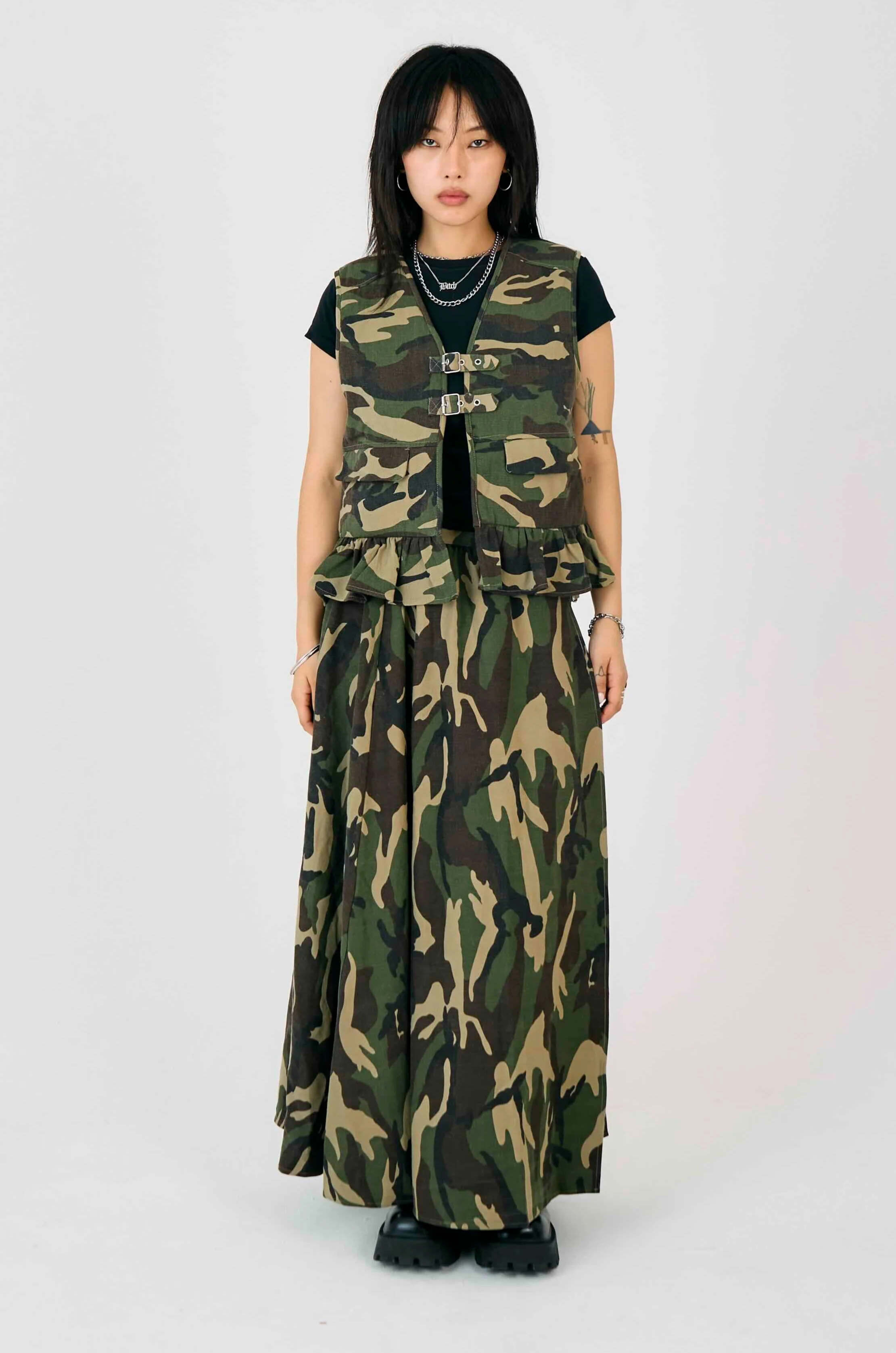 Squad Camo Maxi Skirt - Image 6