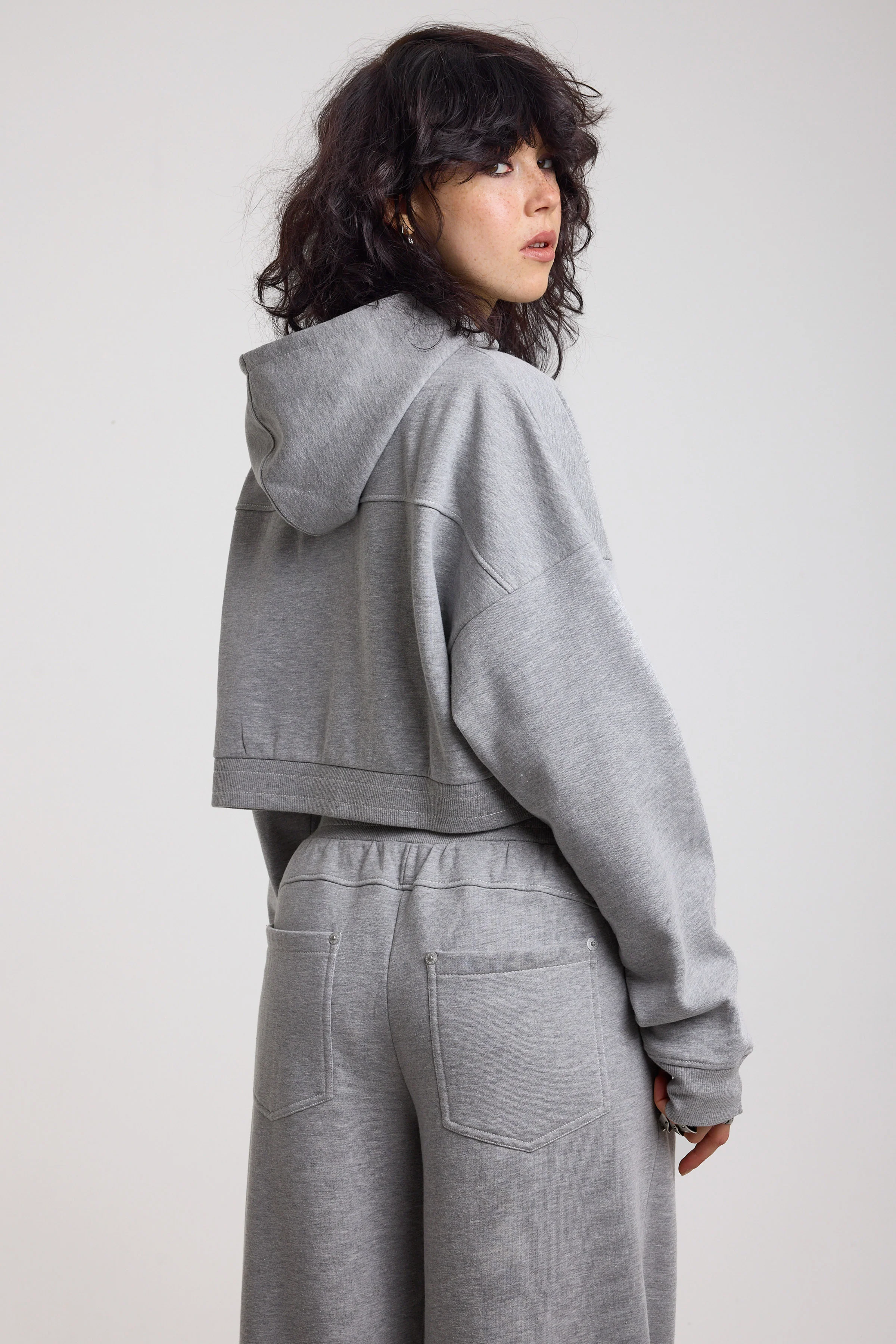 Train Cropped Hardware Clasp Hoodie - Image 5